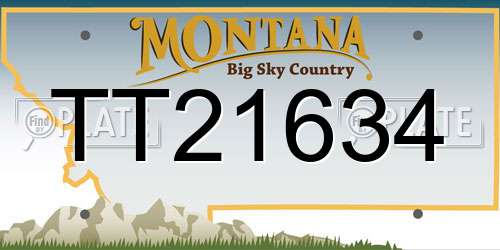 TT21634 Montana License Plate