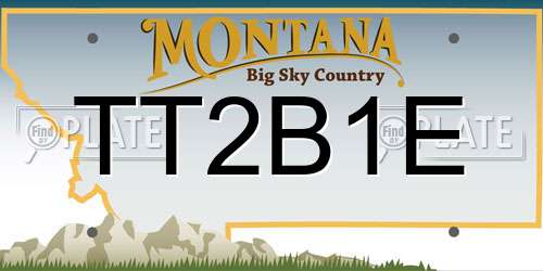 TT2B1E Montana License Plate