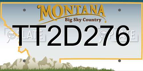 TT2D276 Montana License Plate
