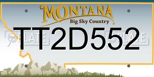 TT2D552 Montana License Plate