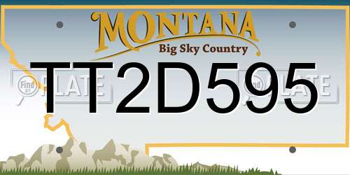 TT2D595 Montana License Plate
