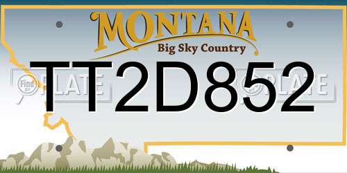 TT2D852 Montana License Plate