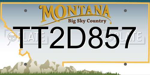 TT2D857 Montana License Plate