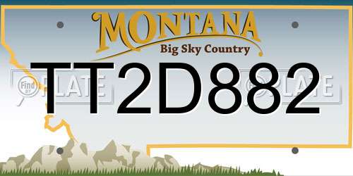 TT2D882 Montana License Plate