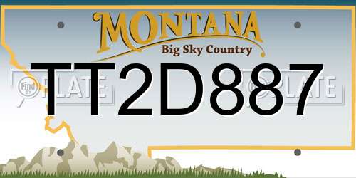 TT2D887 Montana License Plate