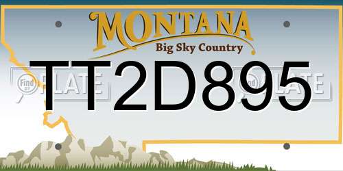 TT2D895 Montana License Plate