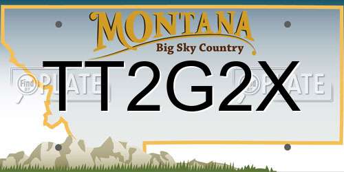 TT2G2X Montana License Plate