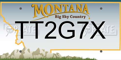 TT2G7X Montana License Plate