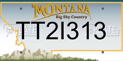 TT2I313 Montana License Plate