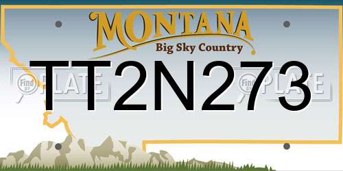 TT2N273 Montana License Plate