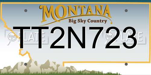 TT2N723 Montana License Plate