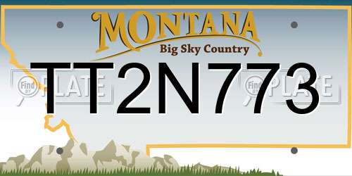 TT2N773 Montana License Plate