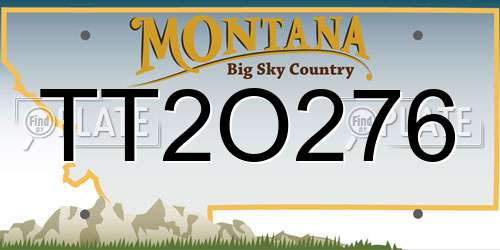TT2O276 Montana License Plate