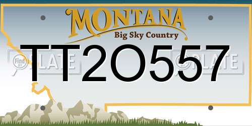TT2O557 Montana License Plate