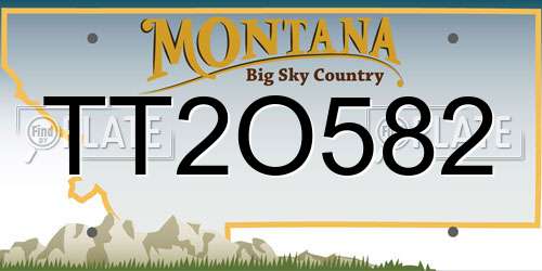 TT2O582 Montana License Plate