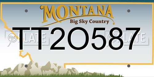TT2O587 Montana License Plate
