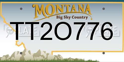 TT2O776 Montana License Plate