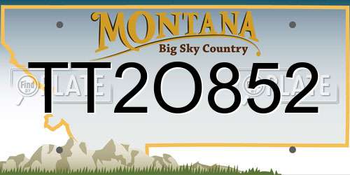TT2O852 Montana License Plate