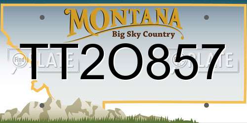 TT2O857 Montana License Plate