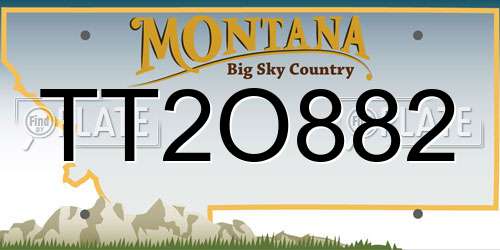 TT2O882 Montana License Plate