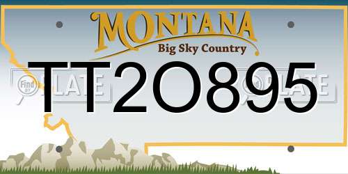 TT2O895 Montana License Plate
