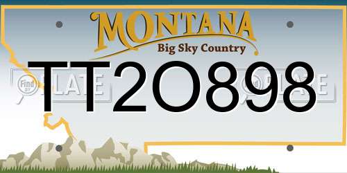 TT2O898 Montana License Plate