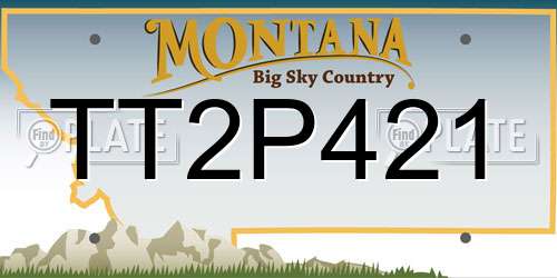 TT2P421 Montana License Plate