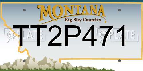 TT2P471 Montana License Plate