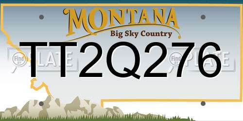 TT2Q276 Montana License Plate