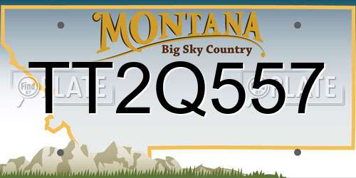 TT2Q557 Montana License Plate