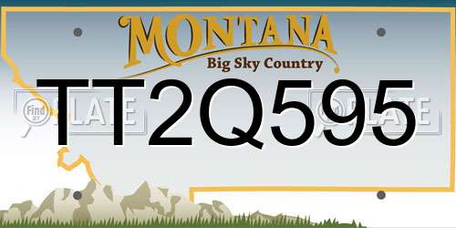 TT2Q595 Montana License Plate