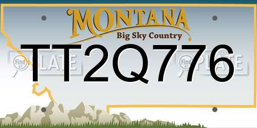 TT2Q776 Montana License Plate