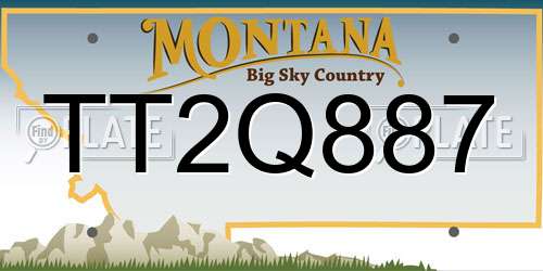 TT2Q887 Montana License Plate
