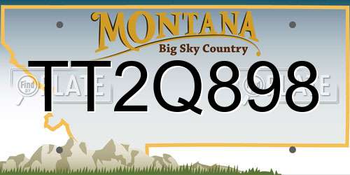 TT2Q898 Montana License Plate