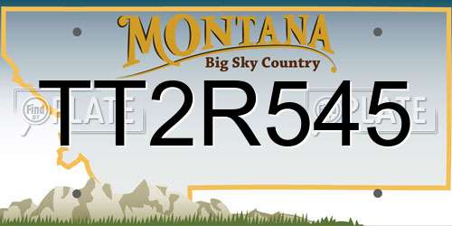 TT2R545 Montana License Plate