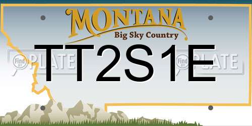TT2S1E Montana License Plate