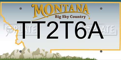 TT2T6A Montana License Plate