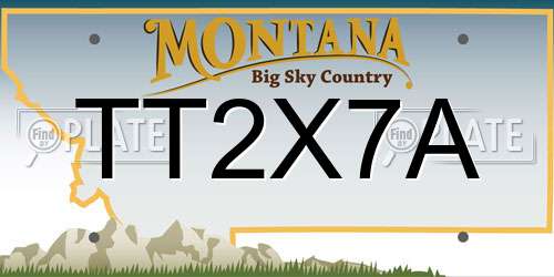 TT2X7A Montana License Plate