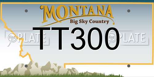 TT300 Montana License Plate