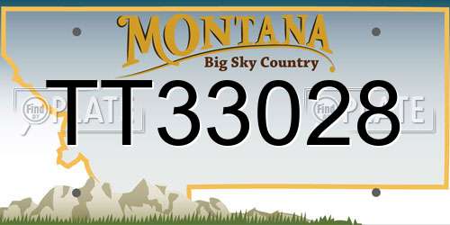 TT33028 Montana License Plate