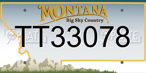 TT33078 Montana License Plate