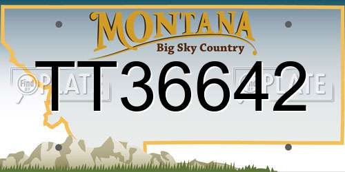 TT36642 Montana License Plate