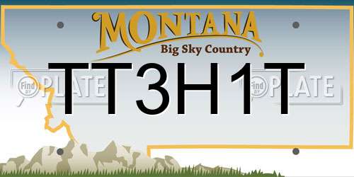 TT3H1T Montana License Plate