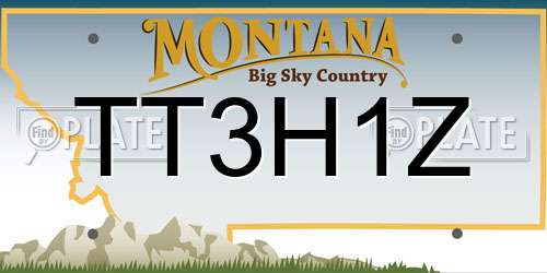 TT3H1Z Montana License Plate