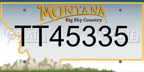 TT45335 Montana License Plate