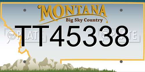 TT45338 Montana License Plate