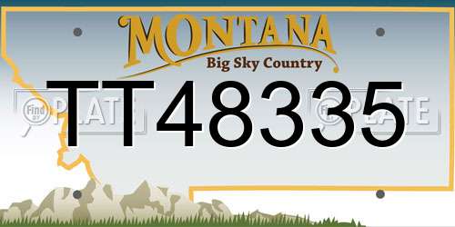 TT48335 Montana License Plate