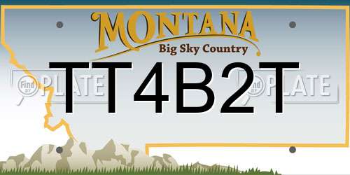 TT4B2T Montana License Plate