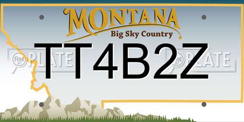 TT4B2Z Montana License Plate