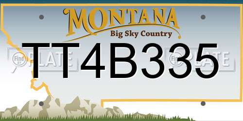 TT4B335 Montana License Plate